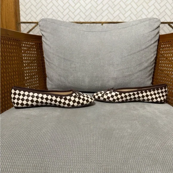 Loeffler Randall Leonie Chocolate/Cream Woven Ballet Flat - Picture 11 of 11